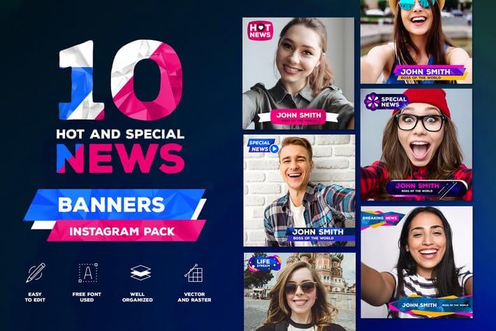 ▷ Instagram  : Pack Et Modèles De Bannières promotionnelle