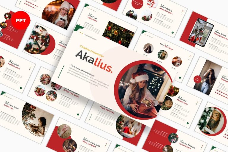 Noël Présentation PowerPoint  – Thème  et modèle PowerPoint pour Noël