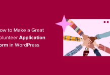 Comment créer facilement un formulaire de demande de bénévolat dans WordPress