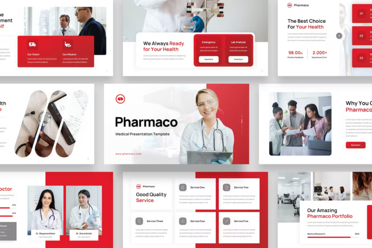 Top 10 Modèle Powerpoint Médical : Santé Template