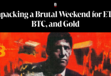 Déballage d’un week-end brutal pour l’ETH, le BTC et l’or